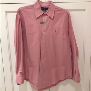 Ralph Lauren Polo Dress Shirt Button Up Pink Ruby